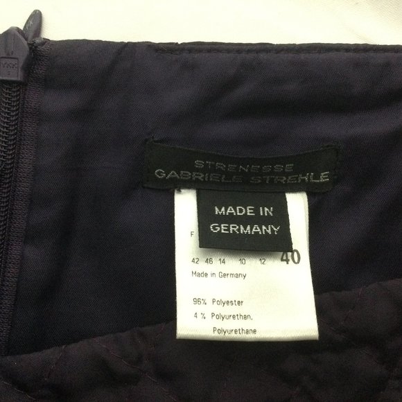 Gabriele Strehle Mini Skirt Quilted Dark Purple 10 - Picture 5 of 5